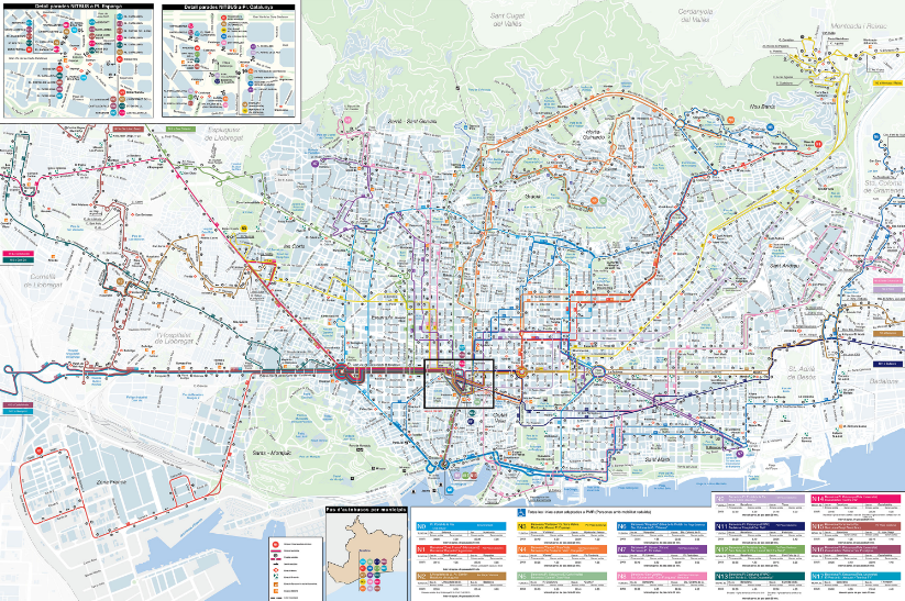 Carte du réseau des transports en commun